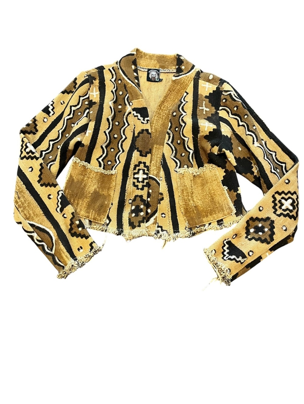 Wisdom Eye Afrohemian mudcloth cropped jacket